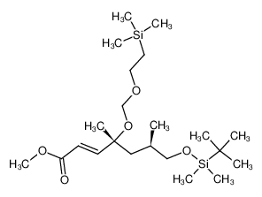 122749-30-8 (4R,6R,2E)-methyl 7-(dimethyl-t-butylsiloxy)-4,6-dimethyl-4-(2-trimethylsilylethoxymethoxy)hept-2-enoate