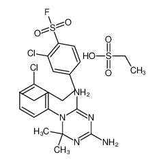 31368-49-7 structure, C23H30Cl2FN5O5S2