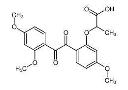 113180-54-4 spectrum, 2-(2-(2-(2,4-dimethoxyphenyl)-2-oxoacetyl)-5-methoxyphenoxy)propanoic acid