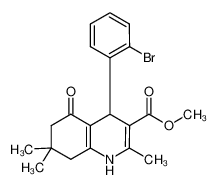 methyl 4-(2-bromophenyl)-2,7,7-trimethyl-5-oxo-1,4,5,6,7,8-hexahydroquinoline-3-carboxylate 312585-92-5