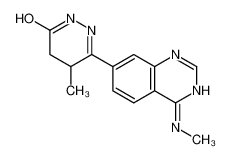 4-methyl-3-[4-(methylamino)quinazolin-7-yl]-4,5-dihydro-1H-pyridazin-6-one 124294-25-3
