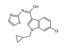 676477-29-5 6-chloro-1-(cyclopropylmethyl)-N-(1,3-thiazol-2-yl)indole-3-carboxamide