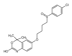 6-[4-(4-chlorophenyl)sulfinylbutoxy]-4,4-dimethyl-1H-3,1-benzoxazin-2-one 89431-77-6