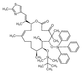 189453-32-5 (Z)-(6R,7R,8S,9S,16S)-8-(tert-Butyl-dimethyl-silanyloxy)-5,5,7,9,13-pentamethyl-16-[(E)-1-methyl-2-(2-methyl-thiazol-4-yl)-vinyl]-6-triphenylsilanyloxy-oxacyclohexadec-13-ene-2,4-dione