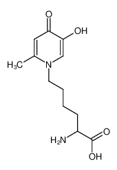 2-amino-6-(5-hydroxy-2-methyl-4-oxo-4H-pyridin-1-yl)-hexanoic acid 31489-08-4