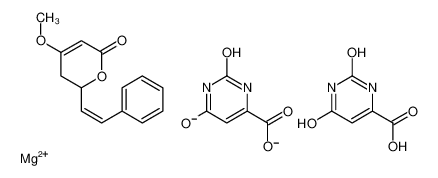 magnesium,2,4-dioxo-1H-pyrimidine-6-carboxylate,4-methoxy-2-[(E)-2-phenylethenyl]-2,3-dihydropyran-6-one 8074-25-7