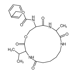 benzyl N-(12-methyl-2,5,11,14-tetraoxo-3-propan-2-yl-1-oxa-4,10,13-triazacyclohexadec-15-yl)carbamate 56411-59-7