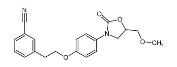 3-[2-[4-[5-(methoxymethyl)-2-oxo-1,3-oxazolidin-3-yl]phenoxy]ethyl]benzonitrile