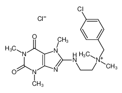 (4-chlorophenyl)methyl-dimethyl-[2-[(1,3,7-trimethyl-2,6-dioxopurin-8-yl)amino]ethyl]azanium