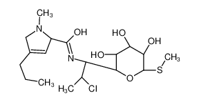 N-[2-chloro-1-[(3R,4R,6R)-3,4,5-trihydroxy-6-methylsulfanyloxan-2-yl]propyl]-1-methyl-4-propyl-2,5-dihydropyrrole-2-carboxamide 909032-77-5