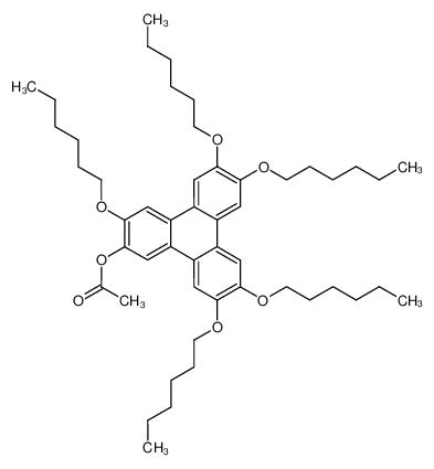 343628-09-1 spectrum, 2-acetoxy-3,6,7,10,11-pentakis(hexyloxy)triphenylene