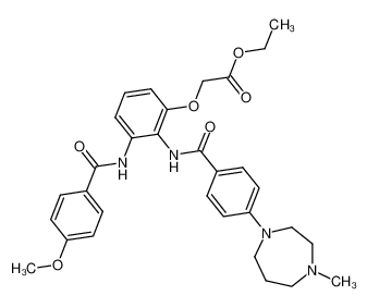 365462-46-0 spectrum, ethyl (3-[(4-methoxybenzoyl)amino]-2-{[4-(4-methyl-1,4-diazepan-1-yl)benzoyl]amino}phenoxy)acetate