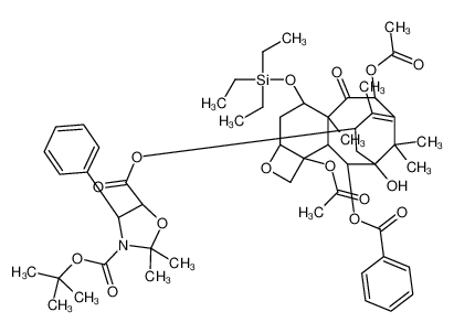 13-{[(3-N-Boc)-2,2-dimethyl-4S-phenyl-1,3-oxazolidin-5R-yl]formyl}-7-O-(triethylsilyl) Baccatin III 143527-71-3