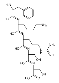 (2R)-2-[[(2S)-2-[[(2S)-2-[[(2S)-6-amino-2-[[(2S)-2-amino-3-phenylpropanoyl]amino]hexanoyl]amino]-5-(diaminomethylideneamino)pentanoyl]amino]-3-hydroxypropanoyl]amino]-3-sulfanylpropanoic acid 650610-31-4