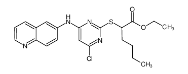 ethyl 2-((4-chloro-6-(quinolin-6-ylamino)pyrimidin-2-yl)thio)hexanoate 1056468-55-3