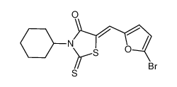 5-[(5-bromofuran-2-yl)methylidene]-3-cyclohexyl-2-sulfanylidene-1,3-thiazolidin-4-one 292034-08-3