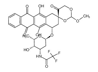 103575-82-2 N-((2S,3S,4S,6R)-6-(((2S,4S)-5,12-dihydroxy-2'-methoxy-5',6,11-trioxo-3,4,6,11-tetrahydro-1H-spiro[tetracene-2,4'-[1,3]dioxan]-4-yl)oxy)-3-hydroxy-2-methyltetrahydro-2H-pyran-4-yl)-2,2,2-trifluoroacetamide