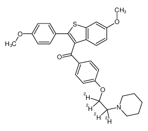 [6-methoxy-2-(4-methoxyphenyl)-1-benzothiophen-3-yl]-[4-(1,1,2,2-tetradeuterio-2-piperidin-1-ylethoxy)phenyl]methanone 1185006-58-9