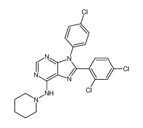 686345-71-1 structure, C22H19Cl3N6