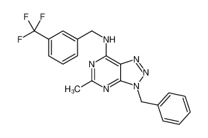 3-Benzyl-5-methyl-N-[3-(trifluoromethyl)benzyl]-3H-[1,2,3]triazol o[4,5-d]pyrimidin-7-amine 606108-25-2