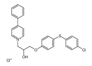 1-[4-(4-chlorophenyl)sulfanylphenoxy]-3-(4-phenylpyridin-1-ium-1-yl)propan-2-ol,chloride 108357-30-8