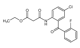 N-[4-Chloro-2-(2-fluoro-benzoyl)-phenyl]-malonamic acid ethyl ester 37393-67-2