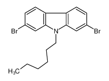 2,7-dibromo-9-hexylcarbazole 654676-12-7