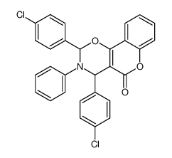 2,4-bis-(4-chloro-phenyl)-3-phenyl-3,4-dihydro-2H-chromeno[3,4-e][1,3]oxazin-5-one