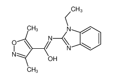 N-(1-Ethyl-1H-benzimidazol-2-yl)-3,5-dimethyl-1,2-oxazole-4-carbo xamide 606117-80-0