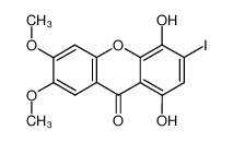 121442-58-8 spectrum, 1,4-dihydroxy-3-iodo-6,7-dimethoxy-9H-xanthen-9-one