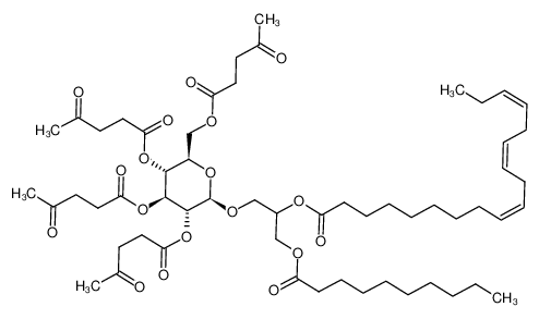 925223-16-1 (2R,3R,4S,5R,6R)-2-(3-(decanoyloxy)-2-(((9Z,12Z,15Z)-octadeca-9,12,15-trienoyl)oxy)propoxy)-6-(((4-oxopentanoyl)oxy)methyl)tetrahydro-2H-pyran-3,4,5-triyl tris(4-oxopentanoate)