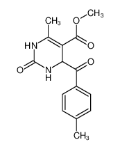 methyl 6-methyl-4-(4-methylbenzoyl)-2-oxo-3,4-dihydro-1H-pyrimidine-5-carboxylate 914349-17-0