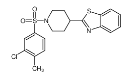 2-{1-[(3-Chloro-4-methylphenyl)sulfonyl]-4-piperidinyl}-1,3-benzo thiazole