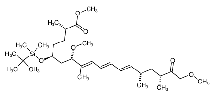 146404-47-9 spectrum, (8E,10E,12E)-(2S,5S,7S,14S,16R)-5-(tert-Butyl-dimethyl-silanyloxy)-7,18-dimethoxy-2,8,14,16-tetramethyl-17-oxo-octadeca-8,10,12-trienoic acid methyl ester