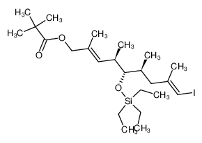 381247-17-2 2,2-dimethylpropionic acid (4R,5S,6S)-9-iodo-2,4,6,8-tetramethyl-5-(triethylsilanyloxy)-nona-2,8-trans-dienyl ester