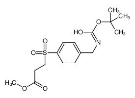 methyl 3-[4-[[(2-methylpropan-2-yl)oxycarbonylamino]methyl]phenyl]sulfonylpropanoate 1362160-41-5