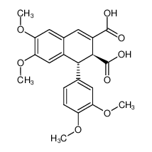 119152-56-6 spectrum, (1R,2S)-6,7-dimethoxy-1-(3,4-dimethoxyphenyl)-1,2-dihydronaphthalene-2,3-dicarboxylic acid