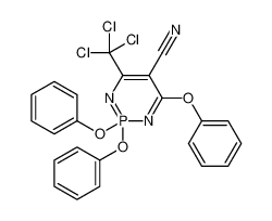 2,2,4-Triphenoxy-6-(trichloromethyl)-1,3,2λ<sup>5</sup>-diazaphosphinine-5-carbonitrile 31930-01-5