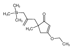 3-ethoxy-5-methyl-5-<2-<(-trimethylsilyl)methyl>allyl>-2-cyclopenten-1-one 100813-00-1