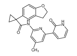 1083168-09-5 1-(2,3-dihydrobenzofuran-5-yl)-N-(4-methyl-6-(2-oxo-1,2-dihydropyridin-3-yl)pyridin-2-yl)cyclopropanecarboxamide