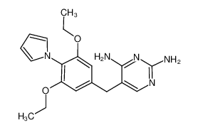 5-[(3,5-diethoxy-4-pyrrol-1-ylphenyl)methyl]pyrimidine-2,4-diamine 73090-70-7