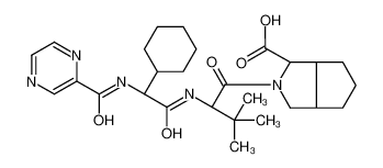 (3S,3aS,6aR)-2-[(2S)-2-[[(2S)-2-cyclohexyl-2-(pyrazine-2-carbonylamino)acetyl]amino]-3,3-dimethylbutanoyl]-3,3a,4,5,6,6a-hexahydro-1H-cyclopenta[c]pyrrole-3-carboxylic acid 402958-98-9