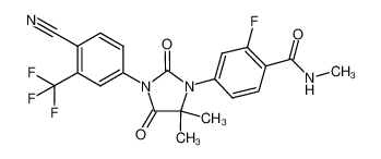 Benzamide, 4-[3-[4-cyano-3-(trifluoromethyl)phenyl]-5,5-dimethyl-2,4-dioxo-1-imidazolidinyl]-2-fluoro-N-methyl-