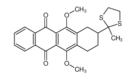 86535-32-2 6,11-dimethoxy-8-(2-methyl-1,3-dithiolan-2-yl)-7,8,9,10-tetrahydrotetracene-5,12-dione