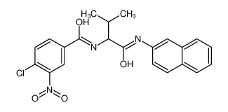 4-chloro-N-[3-methyl-1-(naphthalen-2-ylamino)-1-oxobutan-2-yl]-3-nitrobenzamide 336165-54-9