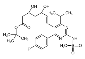 叔-丁基-7-[4-(4-氟苯基)-6-异丙基-2-甲磺酰基氨基嘧啶-5-基]-(3R,5S)-二羟基-(E)-6-庚烯酸酯