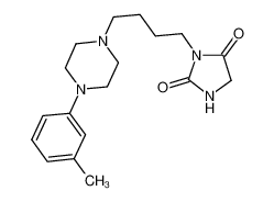 3-[4-[4-(3-methylphenyl)piperazin-1-yl]butyl]imidazolidine-2,4-dione 104683-52-5