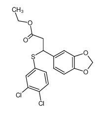 161890-23-9 ethyl 3-(1,3-benzodioxol-5-yl)-3-(3,4-dichlorophenylthio)propanoate