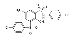 N-(4-bromophenyl)-3-(4-chlorophenyl)sulfonyl-2,5-dimethylbenzenesulfonamide 5918-68-3
