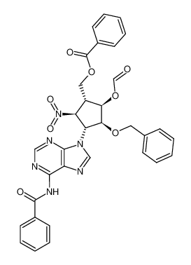 131682-13-8 ((1R,2S,3R,4S,5R)-3-(6-benzamido-9H-purin-9-yl)-4-(benzyloxy)-5-(formyloxy)-2-nitrocyclopentyl)methyl benzoate